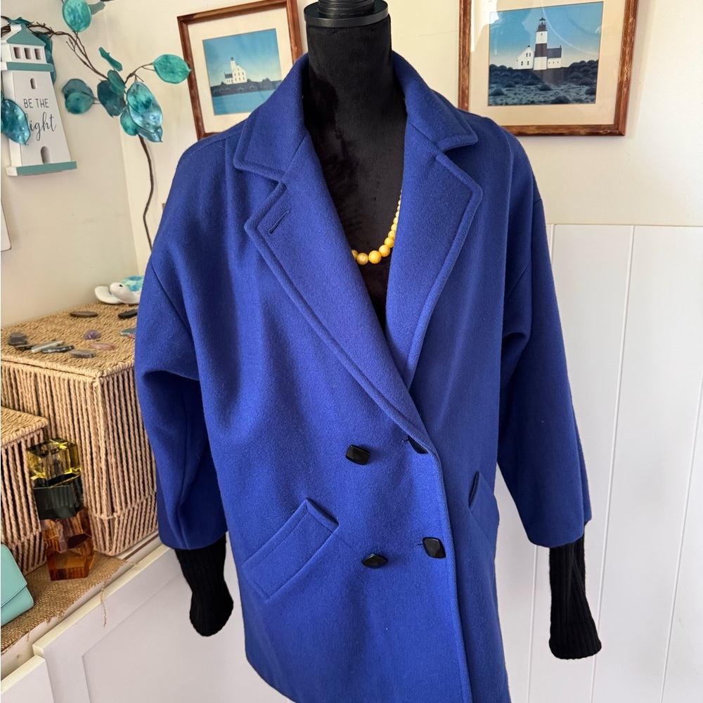 Vintage Miss New Yorker Blue Women's Pea Coat